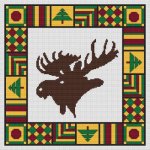 Country Quilt - Moose (image for) Country Quilt - Moose